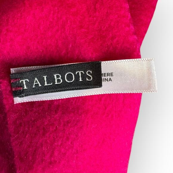 Vintage Talbots 100% Cashmere Red Oversized Scarf - Picture 4 of 10